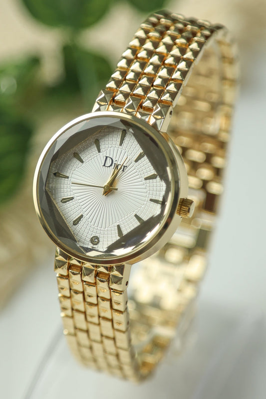 Dior Black Shaded Gold Plated Watch