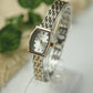 Gucci Two-Tone Square Dial Watch – Silver & Gold