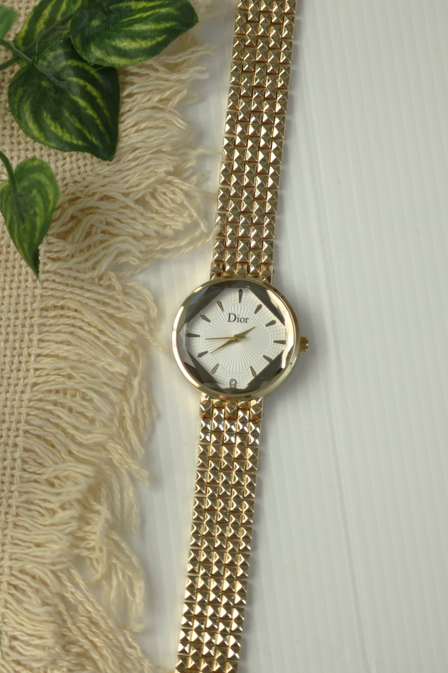 Dior Black Shaded Gold Plated Watch
