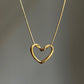 Open Heart Gold Pendant Necklace – Romantic & Stylish