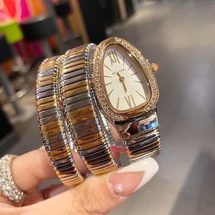 BVLGARI Snake Silver-Golden Dial