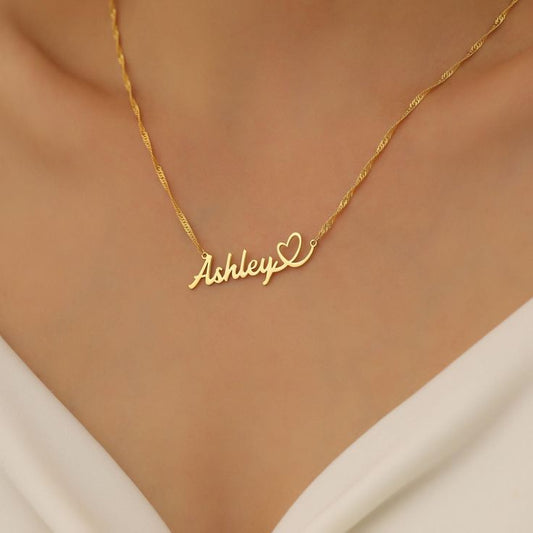 Personalized Name Necklace-22k Gold Plated