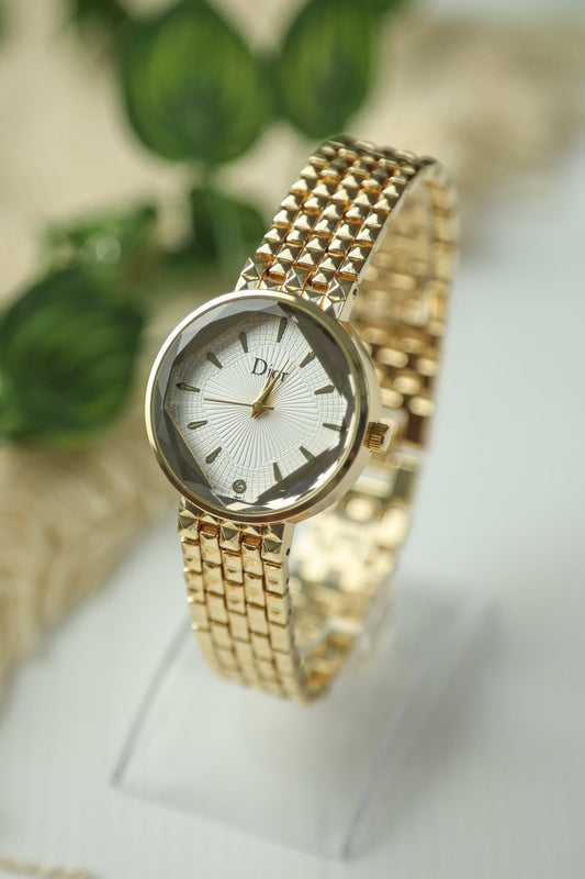 Dior Black Shaded Gold Plated Watch