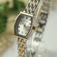 Gucci Two-Tone Square Dial Watch – Silver & Gold