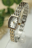 Gucci Two-Tone Square Dial Watch – Silver & Gold