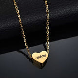 Heart Personalized Name Necklace-22k Gold Plated