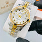 luxurious RLX women Gold-silver shaded with Black gem stones