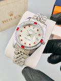 Rolex Datejust Dial Diamond & Ruby Bezel steel