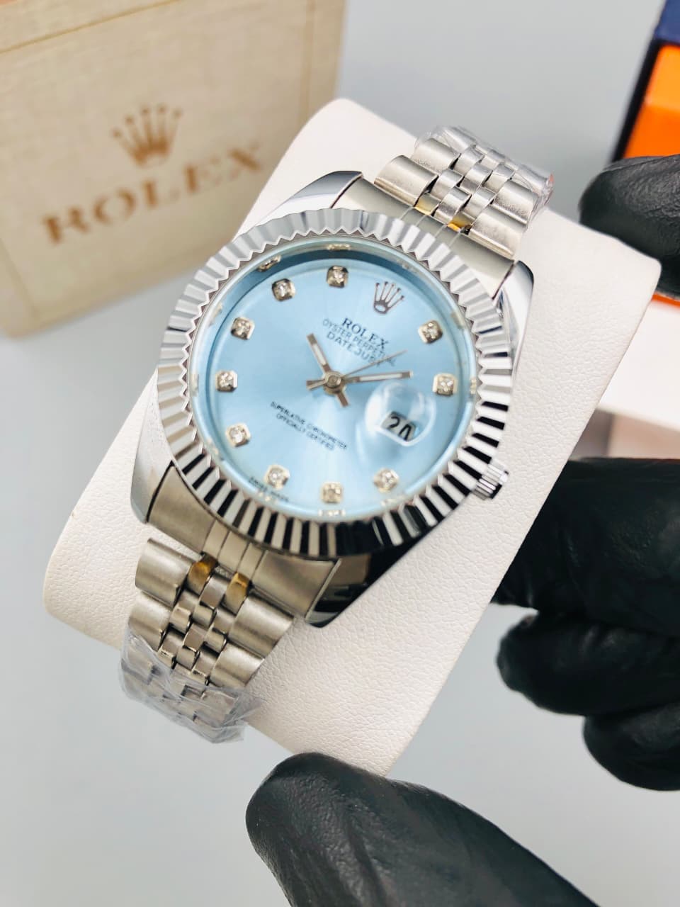ROLEX Watch Date Just sky  Blue Dial