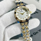 Premier Silver Grace Watch – Dual Tone Chain with Crystal Bezel