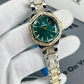 Premier Emerald Green Dial Watch – Diamond-Cut Bezel Detailing