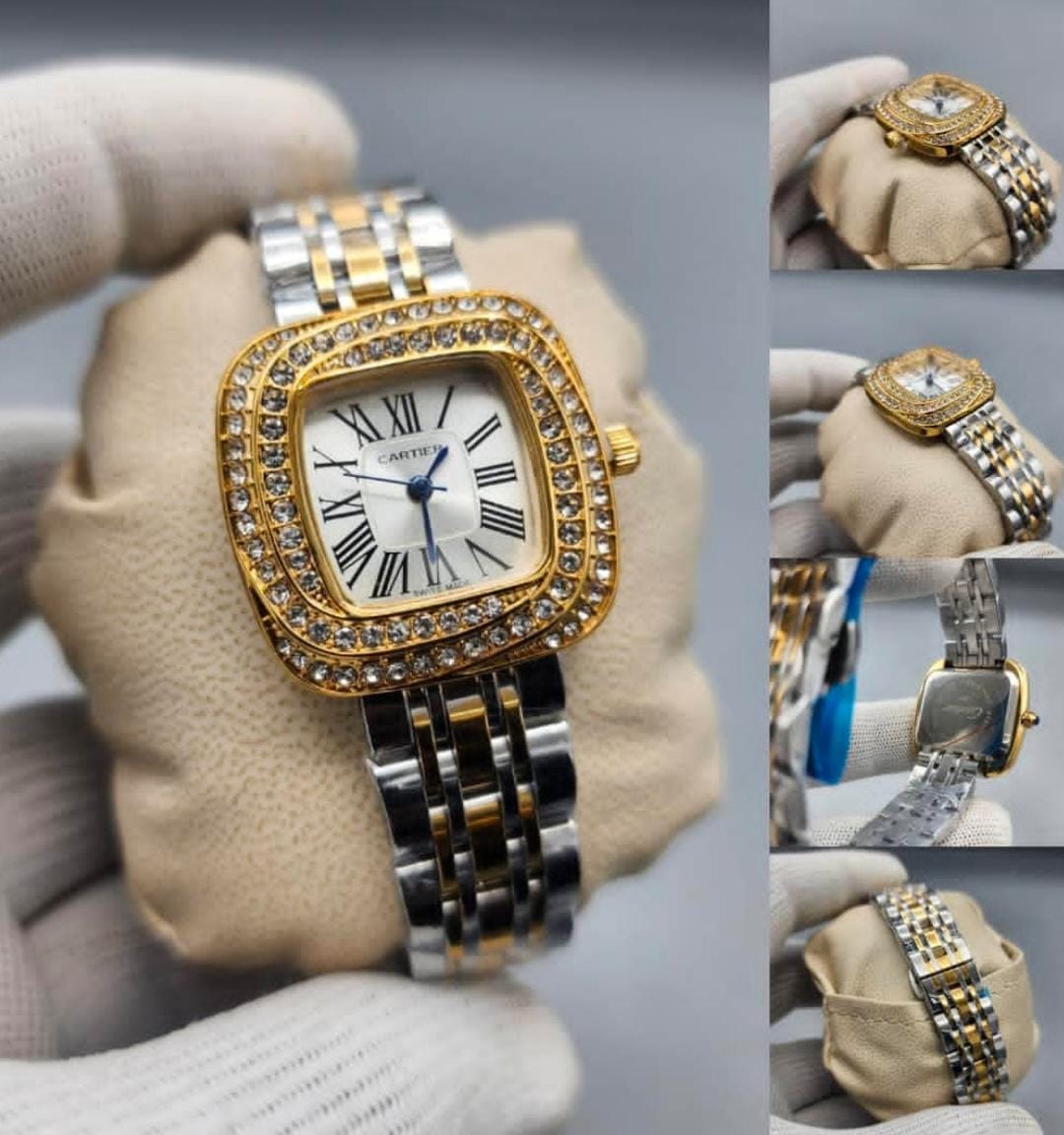 Silver & Gold shaded CARTIER WATCH