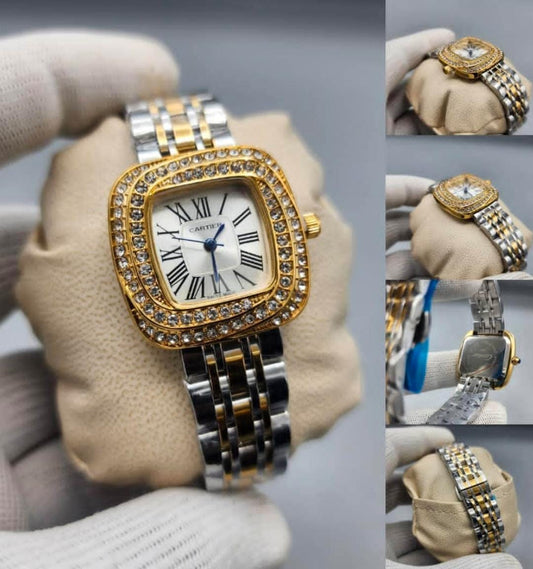 Silver & Gold shaded CARTIER WATCH