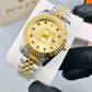 ROLEX Golden Dial With Blue Gem
