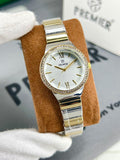 Premier Roman Elegance Gold Watch – White Dial Edition