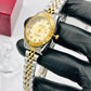 ROLEX Golden Dial With Blue Gem