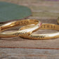 Personalized Date & Name Engraved Gold Rings