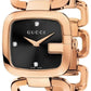 Gucci G Black Diamond Dial Rose Gold PVD